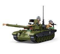 Sluban Jeu de Construction Militaire, Tank de Combat avec 3 Figurines, 326 Pièces, 22,4 cm, 6-12 Ans, Rouge et Or