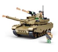 Sluban Jeu de Construction Militaire, Tank de Combat avec Figurines, 322 Pièces, 24,3 cm, 6-12 Ans