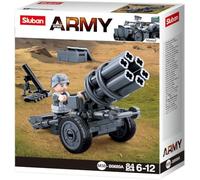 Sluban Klemmbausteine SL07170, WWII - Mini kit Lance-Missiles (76 pièces) [B0680A], kit de Jeu, Blocs de Construction, Soldats, avec Figurine de Jeu, Army WII, Multicolore