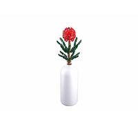 Sluban M38-B1101-18 Ensemble de Fleurs en Blocs de Construction, Briques de Vie créatives, Rose Rouge avec Vase Blanc, 39,1 cm