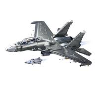 Sluban M38-B1273 Modèle de jet de combat militaire avec 2 figurines de pilote et bonus crocodile Gris 48,3 cm