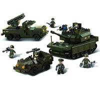 Sluban - M38-B6800 - Jeu de Construction 6 ans to 99 ans- Army set - Char + Lance Roquettes + Jeep