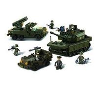 Sluban - M38-B6800 - Jeu de Construction 6 ans to 99 ans- Army set - Char + Lance Roquettes + Jeep