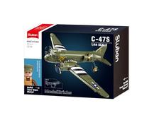 Sluban ModelBricks C-47S à l'Échelle 1/44, Avion de Transport Militaire, 1015 Pièces, pour Enfants de 12 à 18 Ans