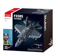 Sluban ModelBricks F35BS Chasseur, Kit de Construction, 705 Pièces, Échelle 1/44, Figurine Pilote Incluse, 6-12 Ans