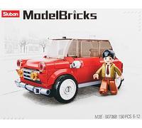 SLUBAN Modèle Bricks Rouge Rétro Voiture
