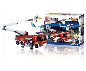 Sluban Platform Fire Truck + Fire Helicopter