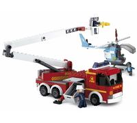 Sluban Pompiers M38-B0627 Plate-Forme Télescopique Avec Hélicoptère