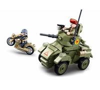 Sluban Seconde Guerre Mondiale M38-B0710 Petit Véhicule Blindé De Transport De Troupes