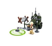 Sluban SL07125 - Mini kit de Construction - Viseur de Mines WWII (88 pièces) - [B0678D] - Kit de Jeu - Briques de Serrage - Soldats - avec Figurine de Jeu - Army WWII Multicolore