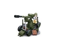 Sluban Sluban SL07124, WWII - Mini kit de Construction de Canon (77 pièces) [M38-B0678C], kit de Jeu, Blocs de Serrage, Soldats, avec Figurine, armée WWII, Multicolore, 4 Ans