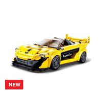 Sluban Briques de construction M38-B0956 Supercar 283 pièces Jaune à monter soi-même