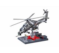 Sluban WZ-10S, Maquette d'Hélicoptère Militaire, Échelle 1/35, 914 Pièces, 44,1 cm, Finition Argent Titane