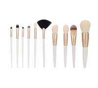 Sluffs 10pcs Professional Foundation Eye Shadow Brush Portable Cosmetic Brush Makeup Tool, Professional Full Function Set for Eyeshadow