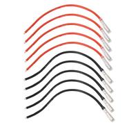 Sluffs 10PCS RC Extension Cable, Electronic Motor Cable, Black Red 4mm Banana Connector, 16AWG Silicon wire for axial Scx10