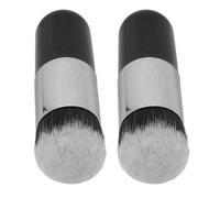 Sluffs 2pcs Face Makeup Brush Soft Handle Round Handle Makeup Makeup Brush pour mélange des cosmétiques de poudre de crème liquide à mélange