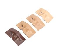 Sluffs 4 Sets Eye Makeup Practice Board Closing Opening Eyes Reusable Silicone Mannequin Face Board White Yellow Black Wheat Skin Soft Silicone Eye Makeup Mannequin Face.