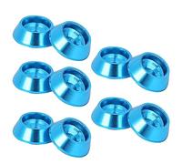 Sluffs Aluminum Alloy Screw Shim Upgrade Spare Parts for MN90 MN99 MN91 FJ45 RC Car [Set of 10] Red Blue Black (Blue)