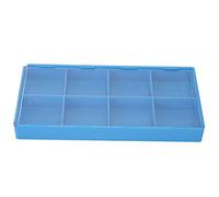 Sluffs Boîte de rangement de pièces de montre en plastique, boîte d'artisanat de pièces de montre à compartiment, plateau de rangement d'outils de réparation d'horloger, étui de (8 emplacements)