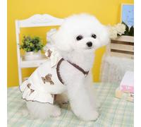 Sluffs Cute Bear Pattern Puppy Dress Soft, Breathable, Comfortable Cotton Pet Dress Teddy Bear Summer Dog Clothing (Tragen Sie XL)