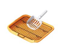 Sluffs Dog Potty Tray Flat Plate Type Spill Proof Large Space Removable Washable Dog Training Toilet for Small Medium Large Dogs Indoor Dog Litter Box