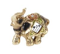 Sluffs Éléphant Décor, Chanceux Feng Shui Vert Éléphant Statue Sculpture Richesse Figurine Cadeau Décoration de la Maison(Small)
