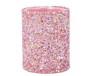 Sluffs Featuring Glitter Diamond Decoration, This Pink Makeup Brush Holder adds a Touch of Elegance and Style to Your Makeup Collection Designed to Hold Multiple Sizes of Brush.