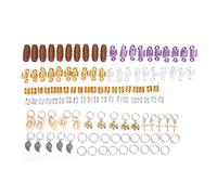 Sluffs Gold Cuffs Adjustable Charms Metal Jewelry Rings Dreadlock Braid Accessories For Women and Girls.