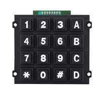 Sluffs Modules de Clavier à 16 Touches 4 x 4 Boutons poussoirs, Module matriciel de Clavier Externe MCU Portable ABS de Petite Taille, Facile à connecter et à Utiliser pour