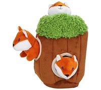 Sluffs Plush Squeak Tree Hole Dog Puzzle Seeking and Hiding Toy with Fox Toy Pet Supplies nteractive Dog & Puppy Toys for Boredom, Stimulating Pet Products to Keep Them Busy, Hide