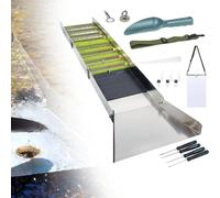 Sluice Box Pliable en Alliage d'aluminium de 50 Pouces, for l'extraction d'or en rivière, en ruisseau, l'orpaillage, la Prospection et Le dragage.