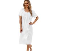 Slumber Hut Dobby MA44309 Chemise de nuit à manches courtes Blanc 40-42, Nuisette à manches courtes - Blanc, 40-42