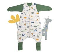 Slumbersac gigoteuse à pieds bébé 4 saisons 2.5 Tog 70 cm à manches longues amovibles, Jungle | Gigoteuse avec ouvertures aux jambes et couvre-pieds antidérapants pour bébé de 70 à 80 cm