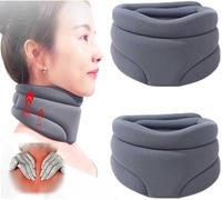 Slumberzen - Solution de ronflement - Tour de cou cervicorrect - Attelle de cou pour soutien du sommeil - Apnée du sommeil pour soutien du sommeil - Collier souple (2 gris)