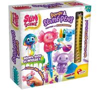 Lisciani - Slumi Science - Squish & Slime Pens - Kit Création Stylos Axolotl Enfant dès 7 Ans - Activité Slime DIY - Décoration Stylos Pigments Perles - Expérience Créative Sensorielle