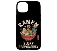 Slurp Responsibly Ramen Japan Anime Nouilles japonaises Kanji Coque pour iPhone 15 Plus