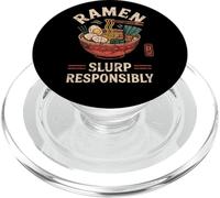 Slurp Responsibly Ramen Japan Anime Nouilles japonaises Kanji PopSockets PopGrip pour MagSafe