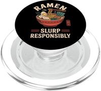 Slurp Responsibly Ramen Japan Anime Nouilles japonaises Kanji PopSockets PopGrip pour MagSafe