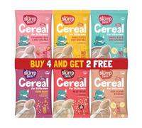 Slurrp Farm Pack de céréales sans sucre, sans sel, kit de céréales multigrain, qualité de millet, ragi, jowar, avoine, nourriture saine pour les enfants, vrais fruits, 300 g (50 g x 6)