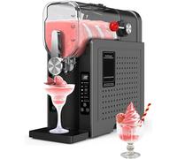 Slush Machine 1,6 L Maker de boissons professionnelles de grande capacité, pas de glace nécessaire, autonettoyant, 6 programmes prédéfinis, Slushie Machine pour frappes, milk-shake, cocktail, vin