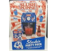 Slush Puppie Slushie Kit de fête comprenant une machine à slushie, 6 gobelets en carton et des pailles et 180 ml de sirop de cerise rouge
