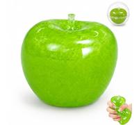 Slushy Apple Squishy, 3 inch Green Squishy Apple with Slush Inside for Adult Stress, Soft Slow Rising Ball (Green)