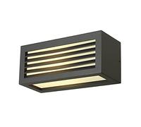 SLV 232495 Applique Murale Box-L/Éclairage pour Murs, allées, entrées, Spot LED saillie d'extérieur, Lampe de Jardin / E27 IP54 18W Anthracite, Aluminium