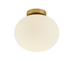 SLV Alton Plafonnier en laiton et verre Blanc opale E27 IP20