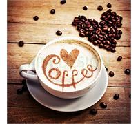 SLV1009 Sticker Cuisine Lave Vaisselle Café 60x60cm (Fond Blanc)