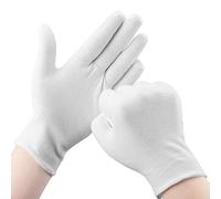 SLWJAXGT OKAM - Lot de 30 gants en coton blanc pour mains sèches, hydratant, eczéma, gants en coton résistants au rétrécissement pour homme et femme, gants en tissu extensible pour pièces de monnaie,