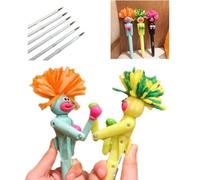 SLWSYR (3 pièces) Stylo de boxe interactif créatif, stylo à bille de décompression, cadeau (6 recharges)