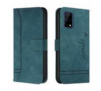 SLWYF Coque pour Realme 7 5G/Realme V5 5G/Realme Q2 5G [Housse en Cuir PU Premium] [Etui à Rabat] [Pochette de Portefeuille] Étui de Protection pour Realme 7 5G/Realme V5 5G/Realme Q2 5G (Vert)
