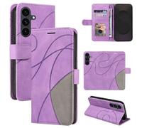 SLWYF Handyhülle kompatibel mit Samsung Galaxy S23 FE Hülle, Flip Handyhülle Ständer TPU Brieftasche Magnetische Klapphülle Ledertasche Case für Samsung Galaxy S23 FE - Kaffee