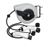 SLx EV - Enrouleur de câble de charge - 5 m - 11 kW - Type 2 - Résistant aux intempéries - Résistant aux intempéries - Support mural pour chargement à domicile